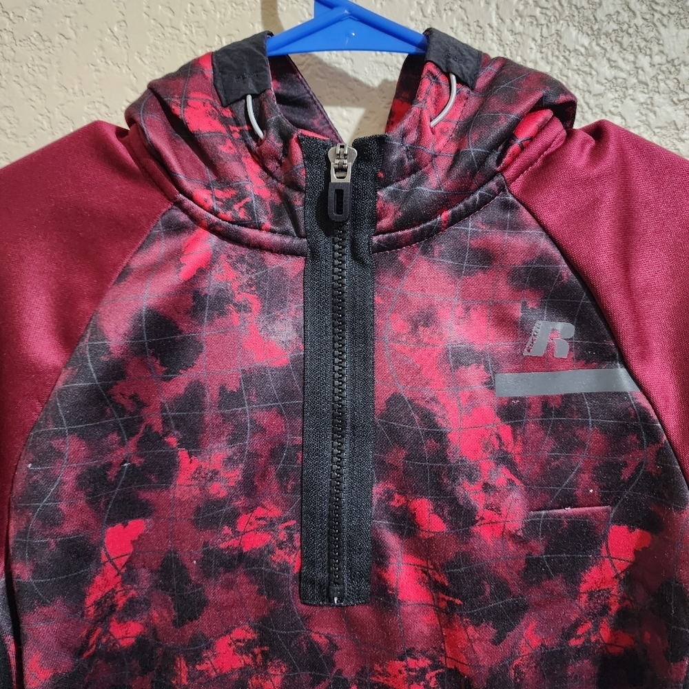Russell athletic red and black camo hooded pullover sweatshirt Size L (10-12) - Picture 2 of 11